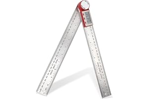 AGATIGE Digital Angle Finder Protractor, 0-300mm Regla De Medición Electrónica, 360 Grados De ángulo De Medición De Longitud Herramienta De Medición, De Acero Inoxidable Transportador Con Pantalla Lcd Para