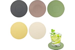 MultiValue Posavasos, 5PCS Posavasos Silicona Suave de Colores para Té Sottobicchieri Anticípalo Aislamiento Espesado Posavasos Resistentes al Calor para Taza Oficina Cocina Regalos de Bienvenida