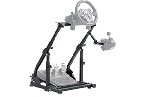 Minneer Racing Wheel Stand Lenkradständer Ultra-stabil 4 Stützarme passend für Logitech G25 G27 G29 G920 Thrustmaster T300RS,Rennsimulator Cockpit KEINE Lenkradpedale