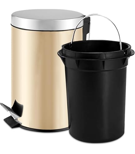 Papelera Amazon Cubos De Basura Reciclaje Cubo Basura 51L Amarillo