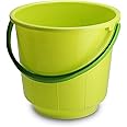 Kuber Industries Unbreakable Strong Plastic Bathroom Bucket 13 LTR (Green) -CTLTC037873