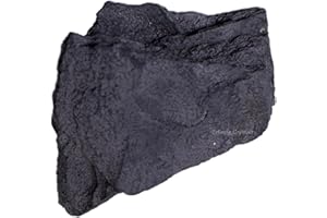 ERLIWAY Shungite Raw Crystals, Large 1.25-2.0" Healing Crystals Natural Rough Stones Crystal for Tumbling, Cabbing, Fountain Rocks, Decoration, Polishing, Wire Wrapping, Wicca & Reiki