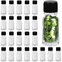 24 Stück 2 Ml Mini-Glasflaschen Für ätherische Öle – Mit Reducer & Schraubverschluss, Transparent, Nachfüllbar