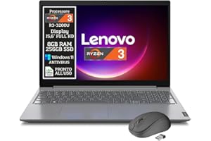 Lenovo Notebook Monitor 15.6" Full HD CPU AMD Athlon Silver 7120u fino a 3,5ghz Ram 8GB SSD 256GB Pacchetto Office Pro 2021 Windows 11 pro PRONTO ALL'USO - MOUSE WIRELESS e CHIAVETTA USB 64gb.