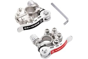 VZXQX 2 Pezzi Morsetti Batteria Auto, 12V Connettori Terminali Batteria Auto a Sgancio Rapido Positivo e Negativo, Connettore del Terminale Della Batteria Morsetto per Moto, Camion, Navi