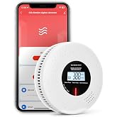 MOES Zigbee Smart Carbon Monoxide Smoke Detector | Requires Zigbee gateway, 10-year lifespan, real-time LCD data, 85dB alarm,