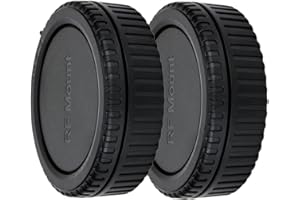 (2 Pack) JJC Lens Posteriore Cap + Tappo Corpo per Canon EOS R Ra RP R3 R5 R5c R6 R6II R7 R8 R10 R50 R100 Fotocamere Mirrorless RF e Obiettivo RF