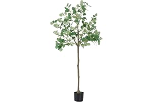 LIANTRAL Artificial Eucalyptus Fake Plants, Decorative Artificial Trees, Indoor & Outdoor Faux Eucalyptus Artificial Plants for Home Garden Office Decor, 180 cm