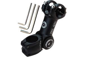 ZHIQIU 0-80 Degree 90mm 110mm Increase Adustable Stem Bike Fork Extender Bicycle Handlebar Rise Clamp Adaptor MTB Road Fixed Gear Aluminium Alloy Head Up Adapter Flexible