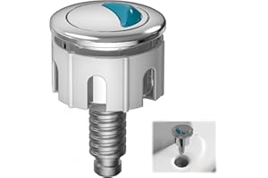 XNBTFK Toilet Flush Button 1 Pack Toilet Flush Buttons Replacement Push Button Toilet Flush Simple Installation Flush Button Toilet Push Button Toilet Button Suitable for Bathroom and Toilet (Silver)