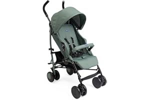 Chicco Echo Lite Poussette Bebé Légère, de 0 Mois à 22 kg, Poussette canne, Dossier inclinable et réglable en 4 positions, Siège Spacieux, Double Frein et Roues Avant Pivotantes, Vert