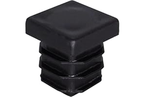 SKIR'CO (40 Szt.) Zatyczki Plastikowe Kwadratowe 18 x 18 mm, Zaślepki Rur Matowych, Wkładki Rur Kwadratowych, Zatyczki Słupków Ogrodzeniowych, Czarny RAL 9005