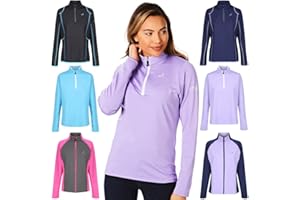 Under Par Women’s Zip Neck Sweater Jumper Breathable Moisture Wicking Ladies Golf Mid Layer Top
