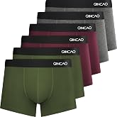 QINCAO Men's Boxer Briefs Pack of 6, Soft and Comfortable Fit | Perfect fit, does not scratch the skin, Men's underpants, the