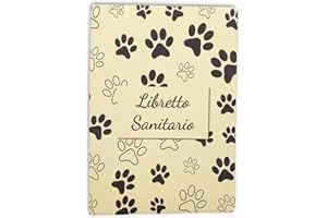 Nemau - Copri Libretto Sanitario per Animali Domestici - Cane - Gomma Espansa - Prodotto in Francia - Resistente e Durevole - modello beige stampato