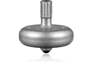 LOQATIDIS Trompo de Titanio de precisión, Tiempo de Giro Largo> 10 Minutos, Equilibrio, Resistente al Desgaste, Resistente a Las caídas, no se oxida (Thor Lavado a Piedra Gris)