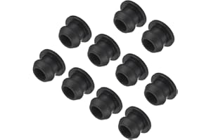 ‎QUARKZMAN QUARKZMAN Silikonstopfen Silikon Lochstopfen Gummistopfen Blindstopfen Flacher Typ Rund Stopfen Abdeckstopfen für Küchen Gummischotts, Dichtungsstopfen, 8 mm Durchmesser, Schwarz, 10 Stück