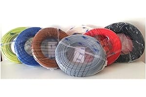 TECNOSYSTEM CAVO ELETTRICO FS17 SEZIONI 1.5-2.5 - 4-6 MM² UNIPOLARE 20 METRI (6 mm², Grigio)