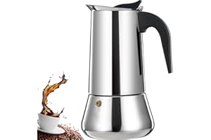 DITOSH 12 Tasse Stovetop Espresso Maker Stainless Steel Moka Pot Espresso Maker Percolator Italian Coffee Maker Capable Mocha Coffee Machine Cafe Classic Maker for Home et Camping 600ml 20oz