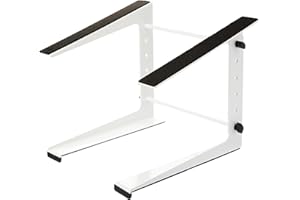 Adam Hall Stands SLT 001 EW - Laptopständer, höhenverstellbar bis zu 22,5 cm, Stahl, weiß
