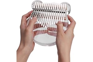 GAEIRT Mini Kalimba 17 Klawiszy - Akrylowe Thumb Piano Z Torbą, Przezroczysty Zestaw Dla Dzieci