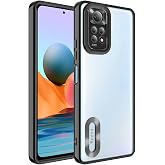 KZY İletişim Xiaomi Redmi Note 11 ile uyumlu Yanları Renkli Lens Korumalı Logo G&ouml;steren Şeffaf Luxury Silikon Kılıf - Siyah