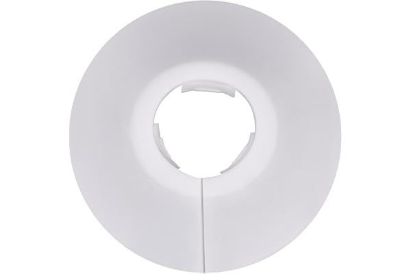 12 Pièces Colliers de Pipe Couvercles de Tuyaux de Radiateur en Plastique pour Tuyau de 15 mm de Diamètre (Blanc)
