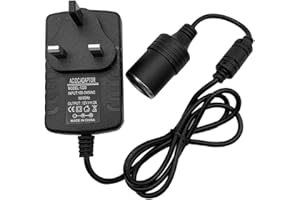 LIUAN OrcoW Car Plug Adapter to UK Plug 100V-240V 2A AC to 12V DC Car Converter Car Cigarette Lighter Socket Power Adapter Female Converter Adapter Cord Driving Recorder DVR Dash Camera GPS Humidifier etc1