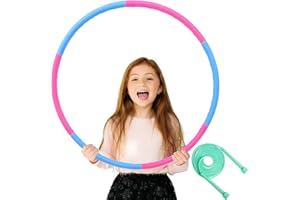 Bojoncka Hula Hoop - per bambini a casa, con corda saltare Hoops giocattolo, Bulk Kids Anelli sport che giocano – Design staccabile (8 pezzi)