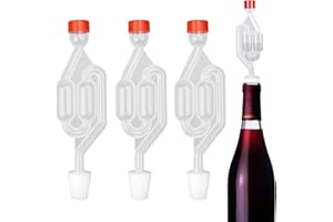 Wasuqo 3 tubos de fermentación con tapón de goma, tubo de fermentación con tapón de goma, tubo de fermentación, tubo de fermentación con tapa para cerveza, vino