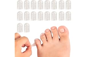 YUANBAOTT Zehenschutz Silikon, 20 Stk. Zehenkappen Schutz, Anti-Reibungs Zehenschutz, Zehenschutz Kleiner/großer Zeh, Zehenschoner, Zehenpolster, Verhindert Blasen Reibung, Damen Herren