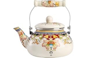 YARNOW Teiera in vetro 1Pc 2. 5L Stufa Smalto Teiera in porcellana Bollitore per acqua a gas Bollitore per la cucina domestica () Bollitore da campeggio