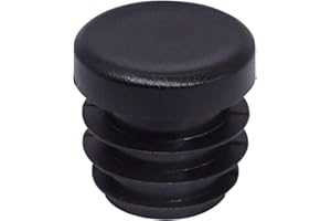 SKIR'CO - 40 inserti tondi per tubi da 18 mm, tappi per pali di recinzione, tappi terminali in plastica nera, tappi per tubi neri RAL 9005