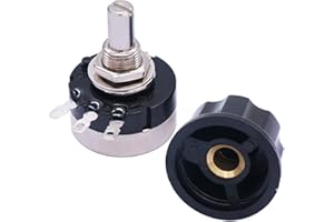 Taiss /RV24YN20S - Potenciómetro de 100 ohmios B101 de película de carbono con cono giratorio único + botón A03 para el control de velocidad de los inversores