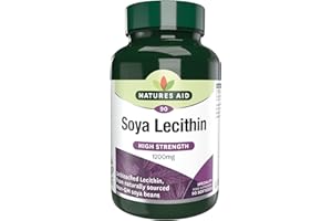 Natures Aid Soya Lecithin 1200mg - High Strength Phospholipids - Supports Brain Health, Liver Function & Metabolism - Natural Food Supplement - Non-GMO, Gluten-Free, Salt and Sugar Free - 90 Softgels