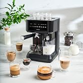 Karaca MyCaffe Barista S10 Integrated Milk Chamber, Espresso, Latte and Cappuccino Machine Matte Black