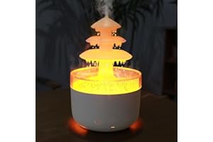 LMYSUFI Rain Cloud Luftbefeuchter, Regentropfen Sound Luftbefeuchter und Aromatherapie ätherisches Öl Diffusor mit 7 Farblichter, Nano Nebel, Helfen beim Schlafen und Entspannen, für Zuhause, Büro, Zimmer (D)