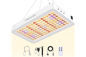 DragonLight 2024 Neueste BW3000 LED Grow Lampe Vollspektrum mit UV IR, Doppelchips Pflanzenlampe LED mit 8/12/16H Timer 3-Meter-Kabel für Gewächshaus und Zimmerpflanzen Gemüse Blumenanbau