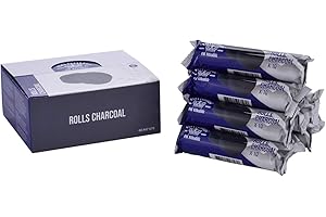 CHAMP - Chicha Carbón/Naragua/Narguila/Narguila 33mm - 10 Rollos - Negro - Carbón - Negro