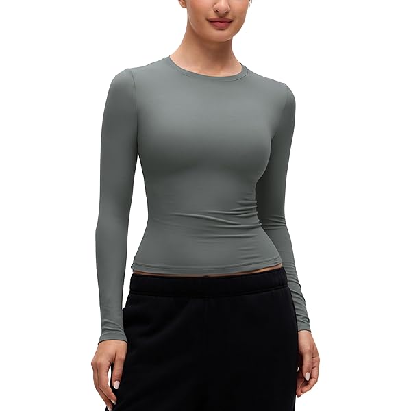 CRZ YOGA Softebrace Caiseta de anga Corta Tops for ujeres Suave