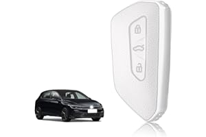 TOOMUME Cover Chiave Silicone, Custodia Chiave Adatto per VW Volkswagen Golf 8 Cupra Formentor Born Seat Leon Ateca Skoda Octavia Enyaq ID3 ID4, Copri Chiave Bordo Oro & Argento Texture Pelle