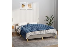 Gecheer Gewichtsdecke Blau 135x200 cm 10 kg Stoff