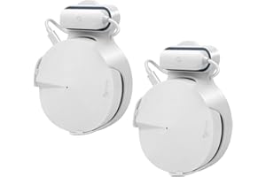 STANSTAR Wall Mount for TP-Link Deco M5 Whole Home Mesh WiFi System, Sturdy Bracket Holder Designed for TP-Link WiFi Router Excellent Cord Management without Messy Wires or Screws Fit UK Plug