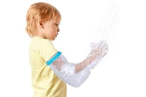 XongSyue Protector de Escayola Impermeable Brazo Niño, Protector Estanco, Funda Impermeable para Ducha de Suave y Cómoda, Bolsa Hermetica Reutilizable,para Cubrir Vendajes, Yeso, Heridas, Quemaduras