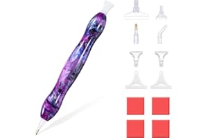 RECORDARME Resin Diamond Painting Pen,Diamond Painting Accessories Pen, Ergonomic Diamong Art Pen with Diamond Painting Tools (Violet)