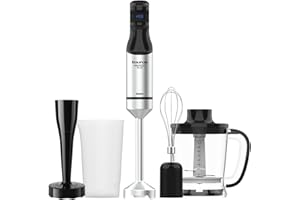 Taurus HBA1500X PLUS - Batidora de mano 1500W | Regulador de 20 velocidades ajustable | Función Turbo | Cuchillas de acero inox | incluye accesorios| Diseño ergonómico | Vaso medidor