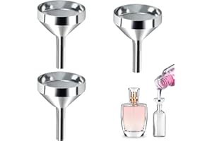 FOGCAYS Multi-use Small Kitchen Funnel 3pcs Mini Stainless Steel 2.5 cm Funnels Dishwasher Safe Quality Food Grade Funnels for Transferring Liquid Powder Cooking Oils Powder Coffee Tea Jam