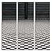 Produktbild JP London 3 Panels bei 16 in von 48 in ltcnv1 X 675242 JPL und Gilbert Claes die Hypnotic Boden Schachbrett Vintage Geometrische Triptychon 3 große insgesamt Schwerer Galerie Wrap Leinwand, extra groß