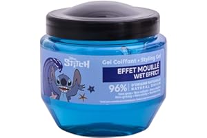 Corine de Farme, Stitch - Gel per capelli, effetto bagnato, 250 ml, lucentezza e tenuta a lunga durata, per bambini, consistenza non grassa, non appiccicosa, senza residuo, ideale per tutti i tipi di