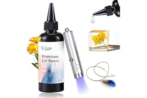 GANBARO UV Resin Hard Glue, UV Resin 100g, Crystal Clear Hard Type Glues, Transparent UV Resins, UV Glues for Handmade Jewelry, Pendants, Earrings, Necklaces